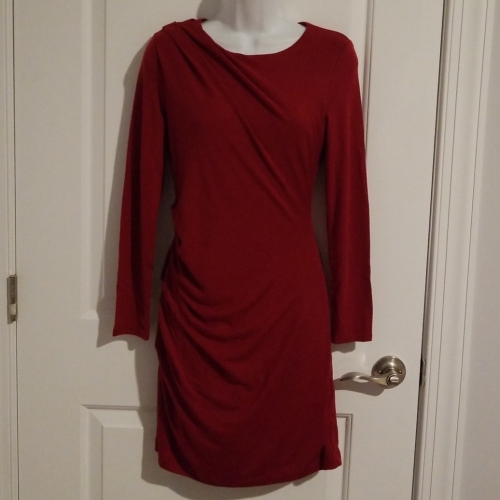 Banana Republic Red Longsleeve Sweater Dress